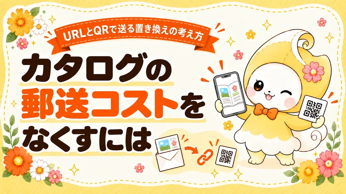 カタログの郵送コストをなくすには｜URLとQRで送る置き換えの考え方