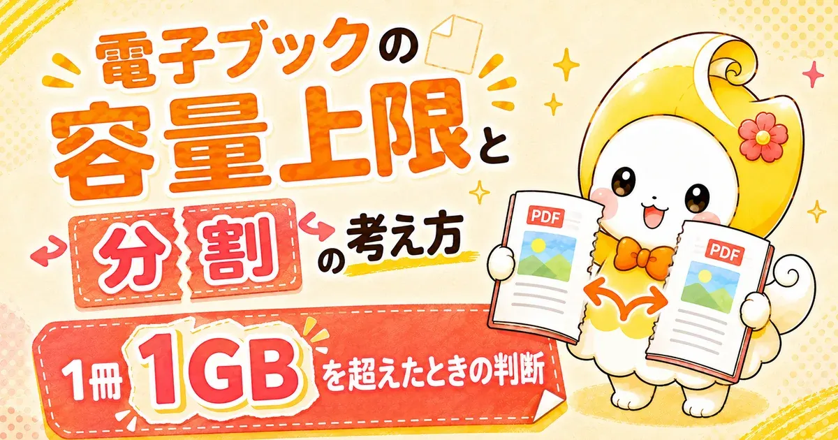 電子ブックの容量上限と分割の考え方｜1冊1GBを超えたときの判断