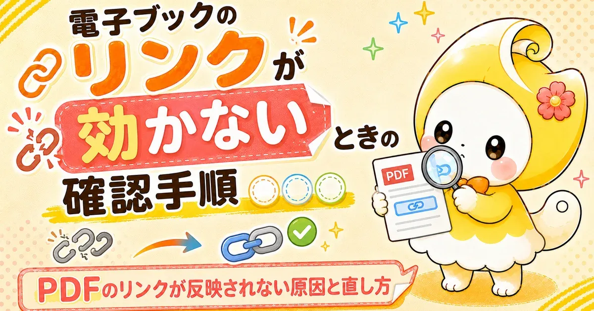 電子ブックのリンクが効かないときの確認手順｜PDFのリンクが反映されない原因と直し方