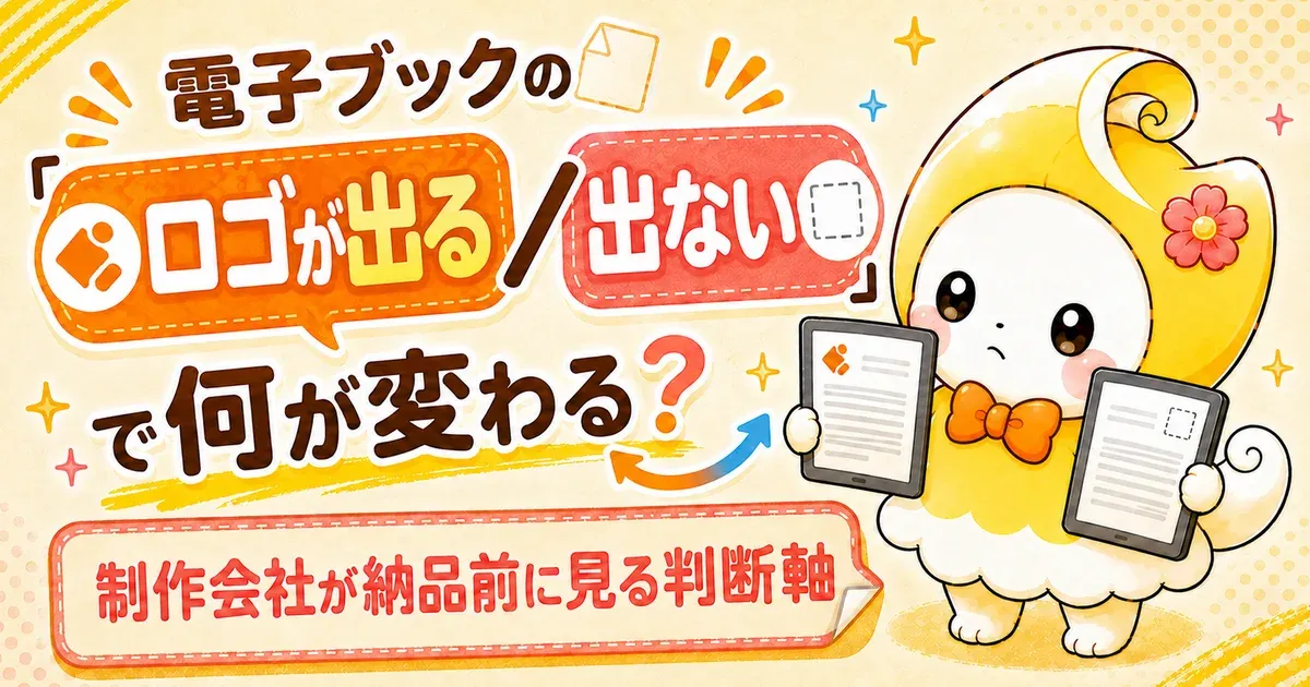 電子ブックの「ロゴが出る／出ない」で何が変わる？制作会社が納品前に見る判断軸【2026年版】
