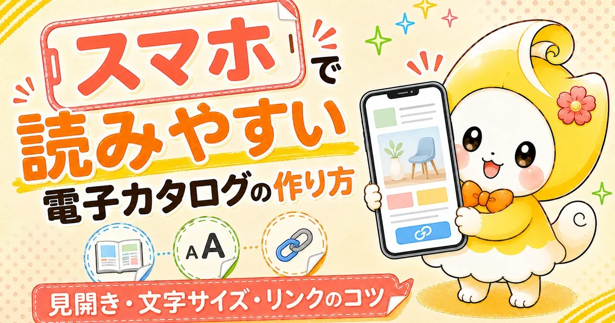 スマホで読みやすい電子カタログの作り方｜見開き・文字サイズ・リンクのコツ