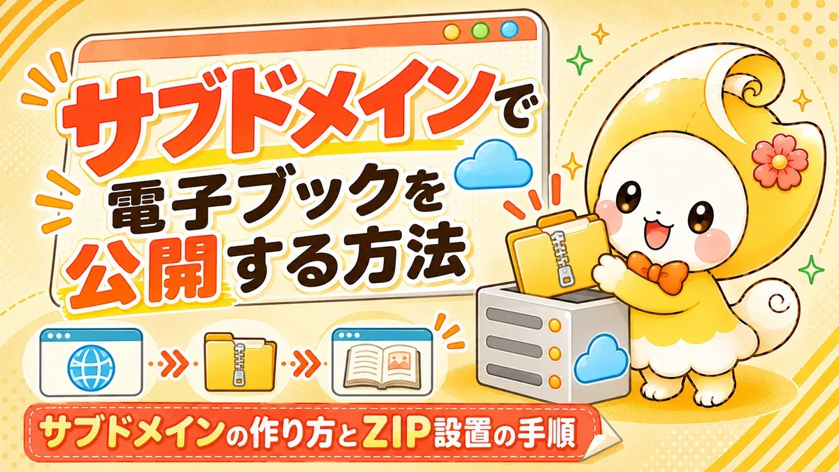 サブドメインで電子ブックを公開する方法｜サブドメインの作り方とZIP設置の手順【2026年版】